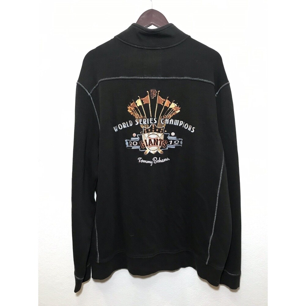 Tommy Bahama Relax Mens Quarter Zip SF Giants World Series Champions Sweater XL